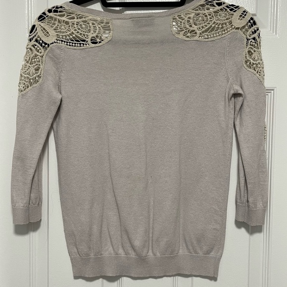 [topshop] Light Lavender Shirt with crochet details - Picture 2 of 5